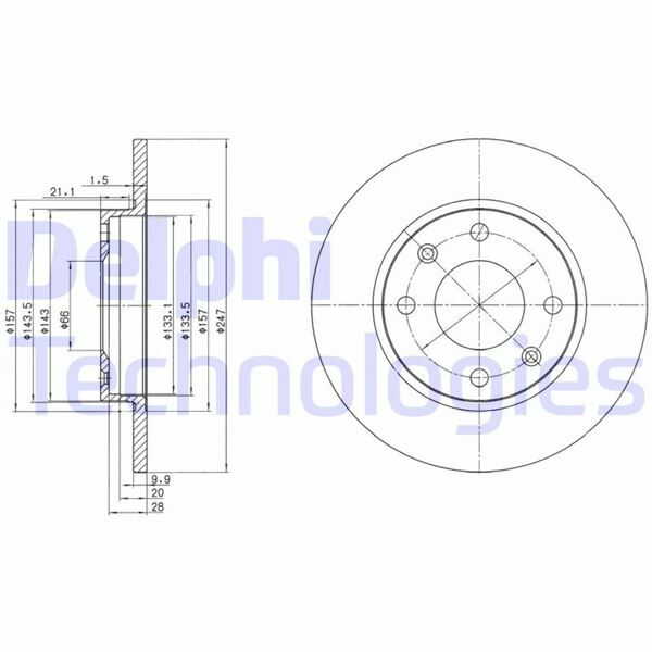 ÖN FREN AYNASI P106 91-05 306 93-01 206 98-00 SAXO 96-04 C15 84-00 ZX 91-97 247.7x9.9x4DL
