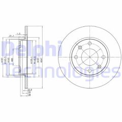ÖN FREN AYNASI P106 91-05 306 93-01 206 98-00 SAXO 96-04 C15 84-00 ZX 91-97 247.7x9.9x4DL