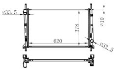 RADYATÖR BRAZİNG MONDEO 1.6-1.8-2.0 92-00 MEK 620x378x26