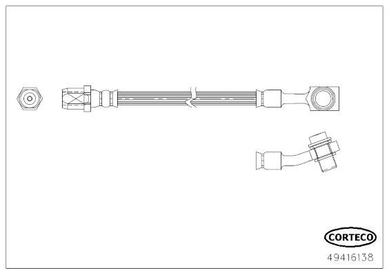 FREN HORTUMU ARKA MERCEDES W205 S205 C205 A205 W213 C238 C253 C257 N290