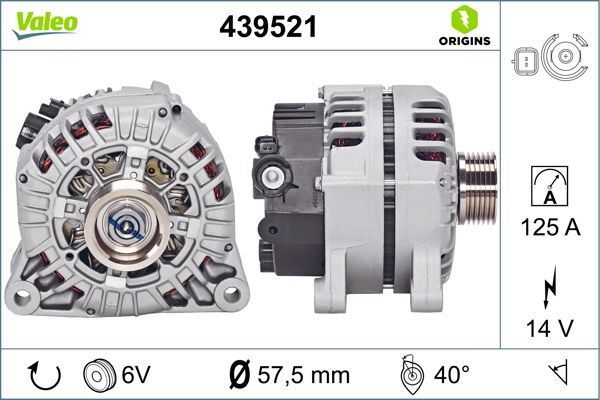 ALTERNATÖR KOMPLE 120 A BERLINGO-C-ELYSEE-C2-C3-C4-C5-PARTNER-206-301-307-308-407 2542742-9642124980-5702A5-439521-57056N-115438-A3TB2691G-63731741010-57058H-439521-439521-SG12S051