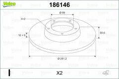 ARKA FREN DISKI FIAT BRAVO II 07 STILO 01 LINEA 07 ALFA ROMEO MITO 08 LANCIA DELTA II 08 251.5x10x4DL