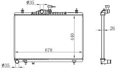 RADYATÖR BRAZİNG KOLEOS 2.0D 028 MEK 440x678x26