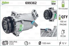 KLİMA KOMPRESÖRÜ ASTRA G 1.6--1.6 00-09 ASTRA H 1.6-1.6 T-1.8 04 MERIVA 1.6-1.6T 05-10 105mm