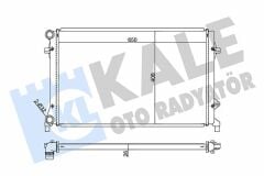 SU RADYATÖRÜ AUDI A3-SEAT ALTEA-LEON-TOLEDO III-SKODA OCTAVIA-YETI-VW CADDY III-EOS-GOLF V-VI-JETTA III-PASSAT-TOURAN 1.4 1.6 2.0 FSI 03 AT MT AC NAC BRAZING 648x408x26 1K0121251DL-1K0121251AP