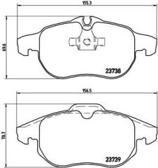 ÖN FREN BALATASI ASTRA H 05 10 VECTRA C 08.02 ZAFIRA B 05 10 SAAB 9.3 02 CROMA 06.05