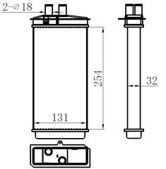 KALORİFER BRAZİNG HEATER A/M 254X131X32 FELİCİA 94 73655
