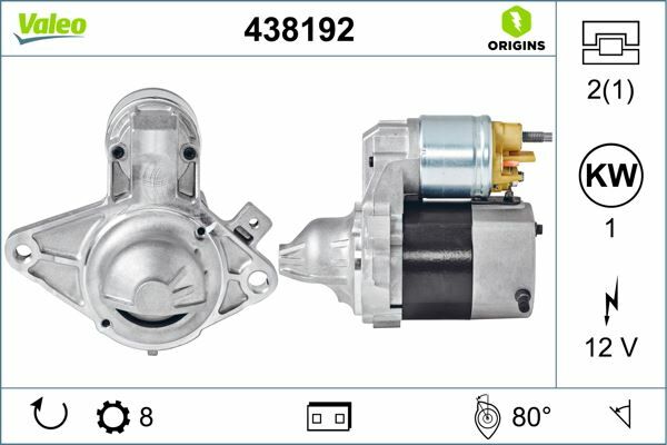 MARŞ MOTORU 12V 8 DİŞ PEUGEOT P107 1.0 05 CITROEN C1 1.0 05 TOYOTA AYGO 1.0 05