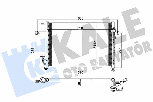 KLİMA KONDENSERİ GETZ AL/AL 540x345x18