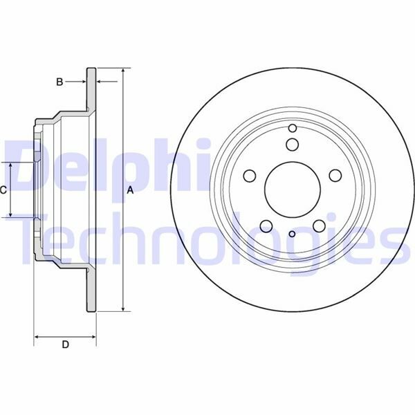 ARKA FREN AYNASI VOLVO 850 91-97 -S70-C70-V70-960-2.0-2.5-2.5 20V-2.5TDI 97 295x5DLxHAVALI