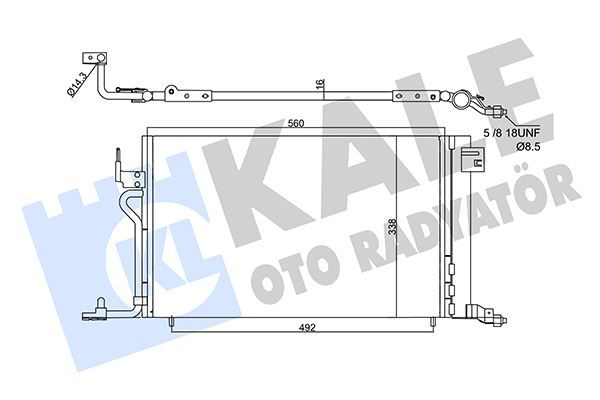 345215 KLİMA KONDENSERİ 306 96 535X343X16 OTO.-MEK. AL/AL