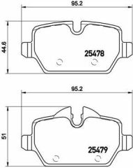 ARKA BALATA BMW E81 F20 10 05 MİNİ R60 R61 10