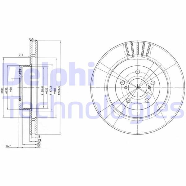 ÖN FREN DİSKİ HAVA KANALLI SUBARU IMPREZA 2.0L EJ205 WRX Turbo 99- / OUTBACK 2.5L 00-03 / FORESTER 2.0L EJ20 S turbo SF 03- 294 ÇAP X 5 BİJON - Takım disk fiyatıdır