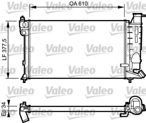 RADYATÖR 306 96-01 ZX 94-97 2.0 S16 Gti MEK 610x377.5x34