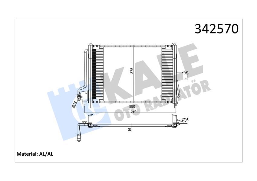 KLİMA KONDENSERİ OPEL ASTRA F-ASTRA F CLASSIC-VAN AL-AL
