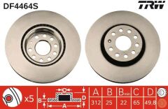 ÖN FREN AYNASI ADET HAVALI VW GOLF 03 09 CADDY 04 10 PASSAT 05 JETTA 05 SCIROCCO 08 DF4464