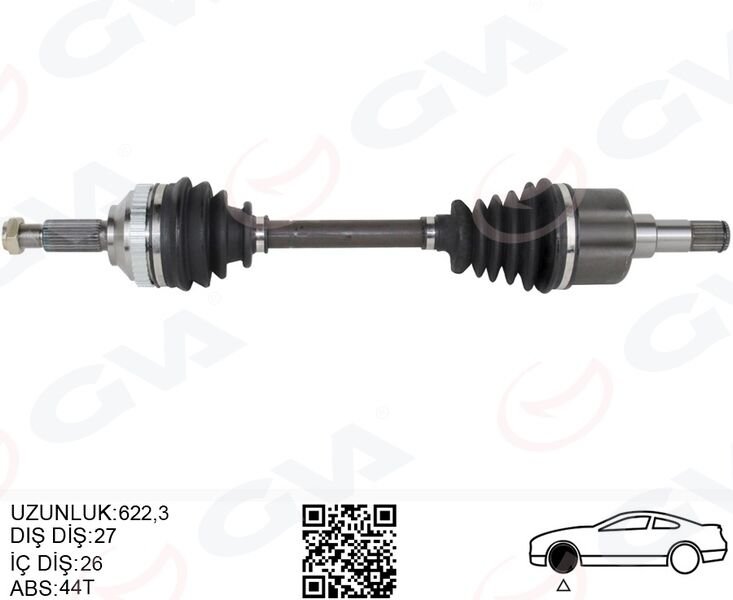 ÖN AKS KOMPLE SOL FORD MONDEO I -II 1.6- 1.8- 2.0 93 00 ABSLI