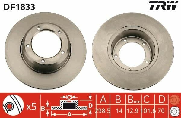 FREN DİSKİ ÖN AKS LAND 110-127 LDH 110-127 PİCK-UP LDH 90 I LDV DEFENDER CABRİO L316 D EFENDER PİCK UP L316 DEFENDER PLATFORM-CHASSİS L316 DEFENDER STATİON WAGON L316 DISCOVERY I L