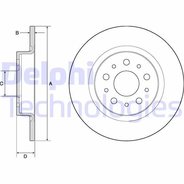 ARKA FREN DİSKİ FIAT EGEA 15 500L 12 264x10x40
