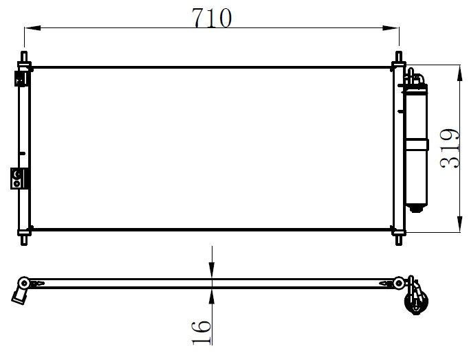 KLİMA KONDENSERİ NISSAN ALMERA-PRİMERA P12 1.5İ-1.8İ-2.0İ 16V 02 OTO.-MEK.