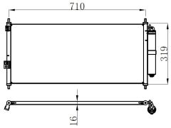 KLİMA KONDENSERİ NISSAN ALMERA-PRİMERA P12 1.5İ-1.8İ-2.0İ 16V 02 OTO.-MEK.