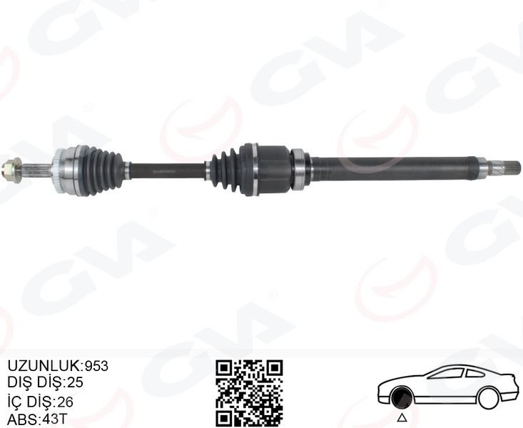 ÖN AKS KOMPLE SAG VOLVO S40 I V40 I 1.8-2.0 97 04