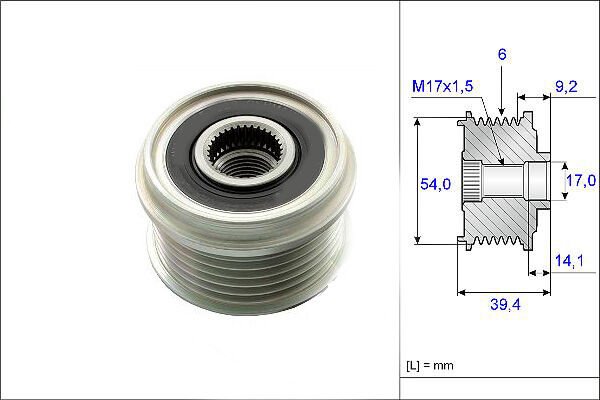 ŞARJ DİNAMO ALTERNATÖR KASNAĞI ASTRA H-CORSA C-D-COMBOC-D-MERIVA-TIGRA-DOBLO-FIORINO-PUNTO-PALIO- 1.0-1.2-1.4-1.3 CDTI